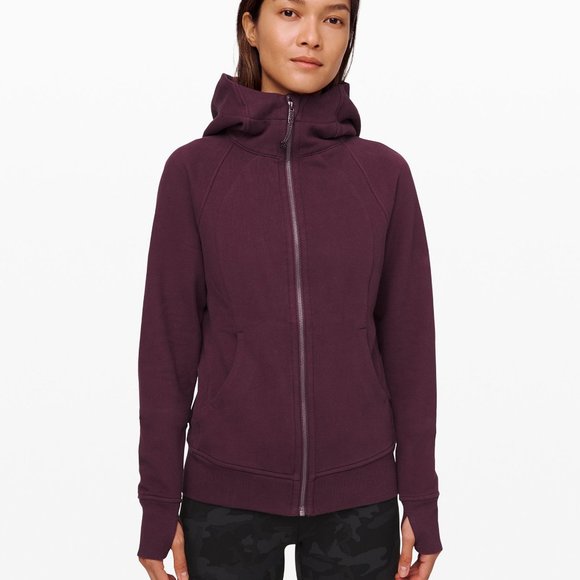 lululemon athletica Tops - Lululemon Scuba Hoodie Cotton Fleece Artic Plum